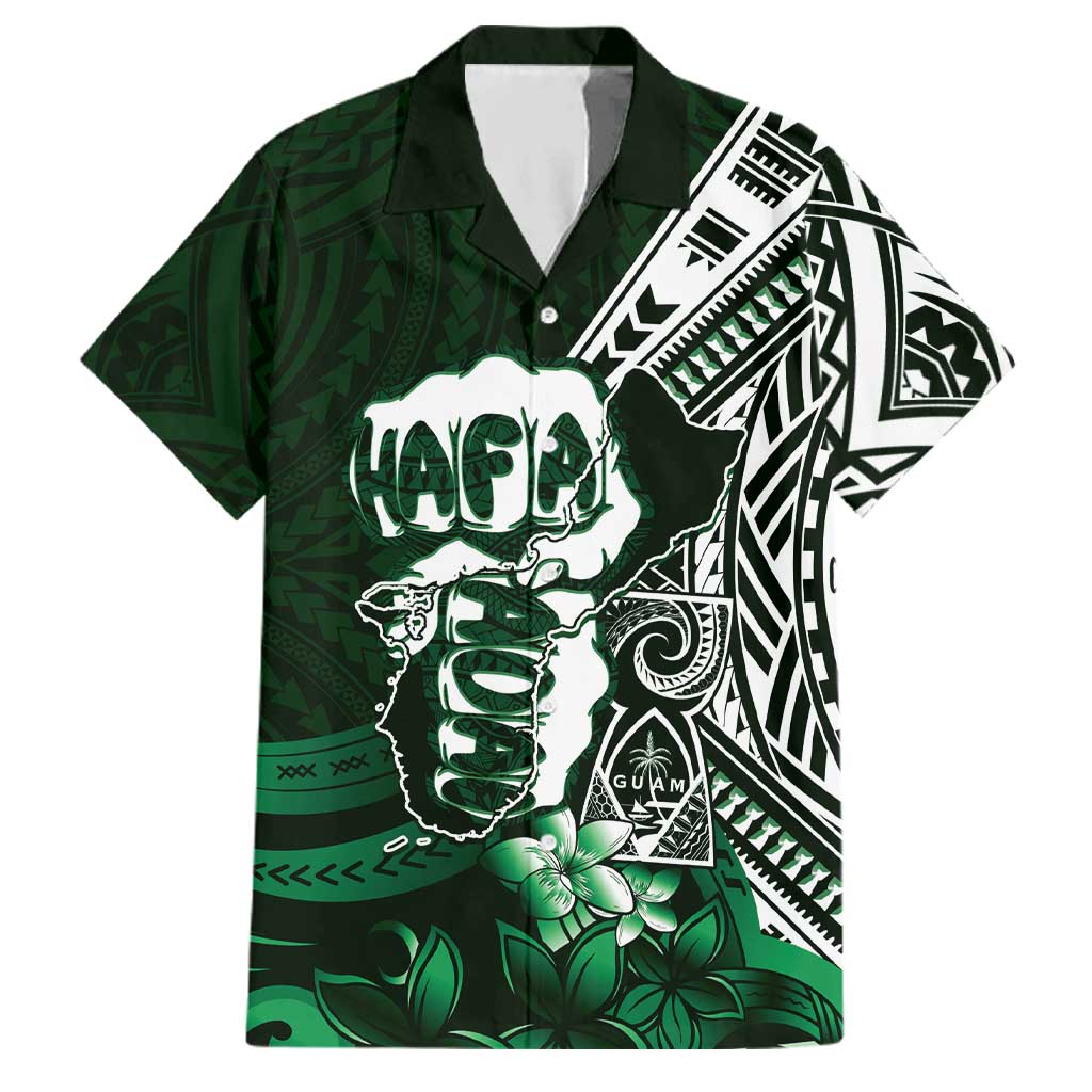 Hafa Adai Guam Discovery Day Family Matching Long Sleeve Bodycon Dress and Hawaiian Shirt Chamorro Latte Stone Hand Green Version LT14 Dad's Shirt - Short Sleeve Green - Polynesian Pride
