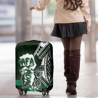 Hafa Adai Guam Discovery Day Luggage Cover Chamorro Latte Stone Hand Green Version