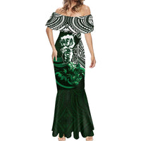 Hafa Adai Guam Discovery Day Mermaid Dress Chamorro Latte Stone Hand Green Version LT14 - Polynesian Pride