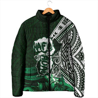 Hafa Adai Guam Discovery Day Padded Jacket Chamorro Latte Stone Hand Green Version