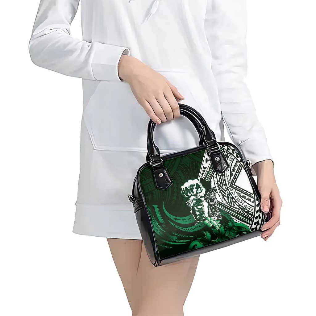 Hafa Adai Guam Discovery Day Shoulder Handbag Chamorro Latte Stone Hand Green Version