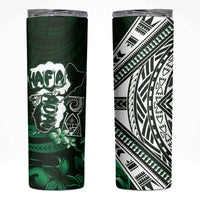 Hafa Adai Guam Discovery Day Skinny Tumbler Chamorro Latte Stone Hand Green Version