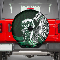 Hafa Adai Guam Discovery Day Spare Tire Cover Chamorro Latte Stone Hand Green Version