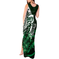Hafa Adai Guam Discovery Day Tank Maxi Dress Chamorro Latte Stone Hand Green Version LT14 - Polynesian Pride