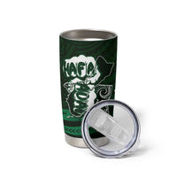 Hafa Adai Guam Discovery Day Tumbler Cup Chamorro Latte Stone Hand Green Version
