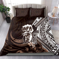 Hafa Adai Guam Discovery Day Bedding Set Chamorro Latte Stone Hand Brown Version