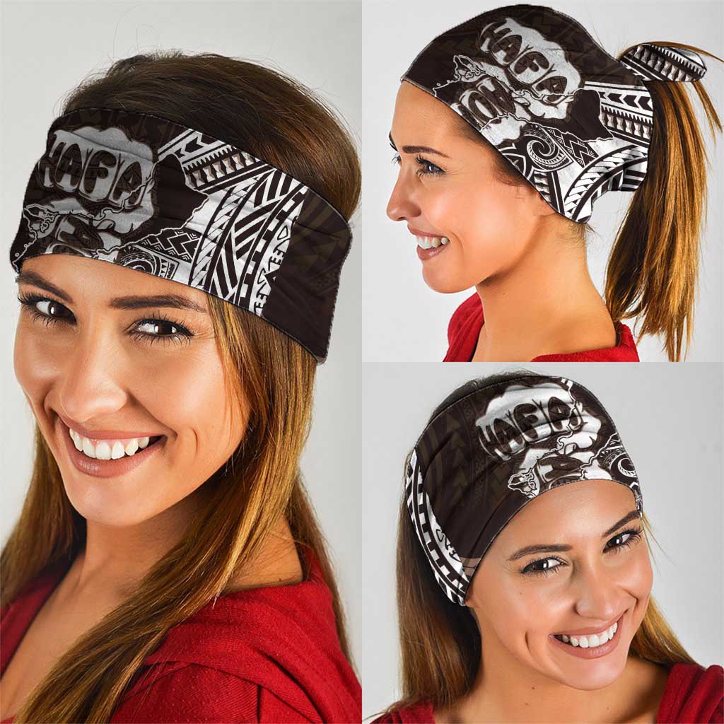 Hafa Adai Guam Discovery Day Neck Gaiter Chamorro Latte Stone Hand Brown Version