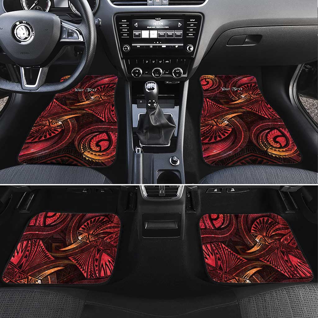 Personalised Polynesia Zodiac Aries Car Mats Galaxy Polynesian Pattern Chest Tattoo Style