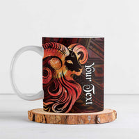 Personalised Polynesia Zodiac Aries Ceramic Mug Galaxy Polynesian Pattern Chest Tattoo Style