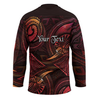 Personalised Polynesia Zodiac Aries Hockey Jersey Galaxy Polynesian Pattern Chest Tattoo Style LT14 - Polynesian Pride