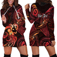 Personalised Polynesia Zodiac Aries Hoodie Dress Galaxy Polynesian Pattern Chest Tattoo Style