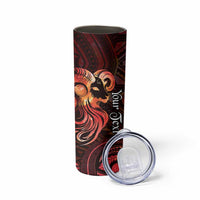 Personalised Polynesia Zodiac Aries Skinny Tumbler Galaxy Polynesian Pattern Chest Tattoo Style LT14 - Polynesian Pride
