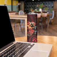 Personalised Polynesia Zodiac Aries Skinny Tumbler Galaxy Polynesian Pattern Chest Tattoo Style LT14 - Polynesian Pride