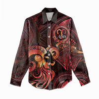 Personalised Polynesia Zodiac Aries Women Casual Shirt Galaxy Polynesian Pattern Chest Tattoo Style LT14 - Polynesian Pride