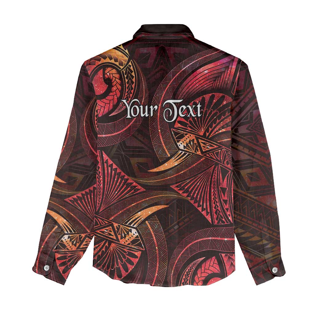 Personalised Polynesia Zodiac Aries Women Casual Shirt Galaxy Polynesian Pattern Chest Tattoo Style LT14 - Polynesian Pride