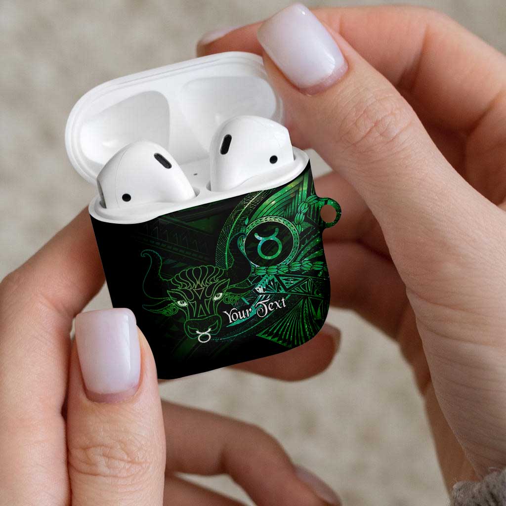 Personalised Polynesia Zodiac Taurus AirPods Case Galaxy Polynesian Pattern Chest Tattoo Style