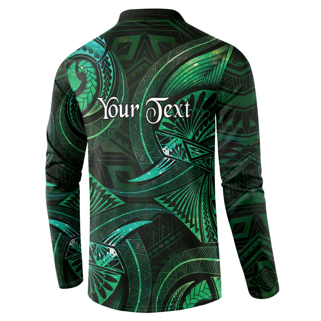 Personalised Polynesia Zodiac Taurus Button Sweatshirt Galaxy Polynesian Pattern Chest Tattoo Style LT14 - Polynesian Pride
