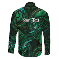 Personalised Polynesia Zodiac Taurus Family Matching Long Sleeve Bodycon Dress and Hawaiian Shirt Galaxy Polynesian Pattern Chest Tattoo Style