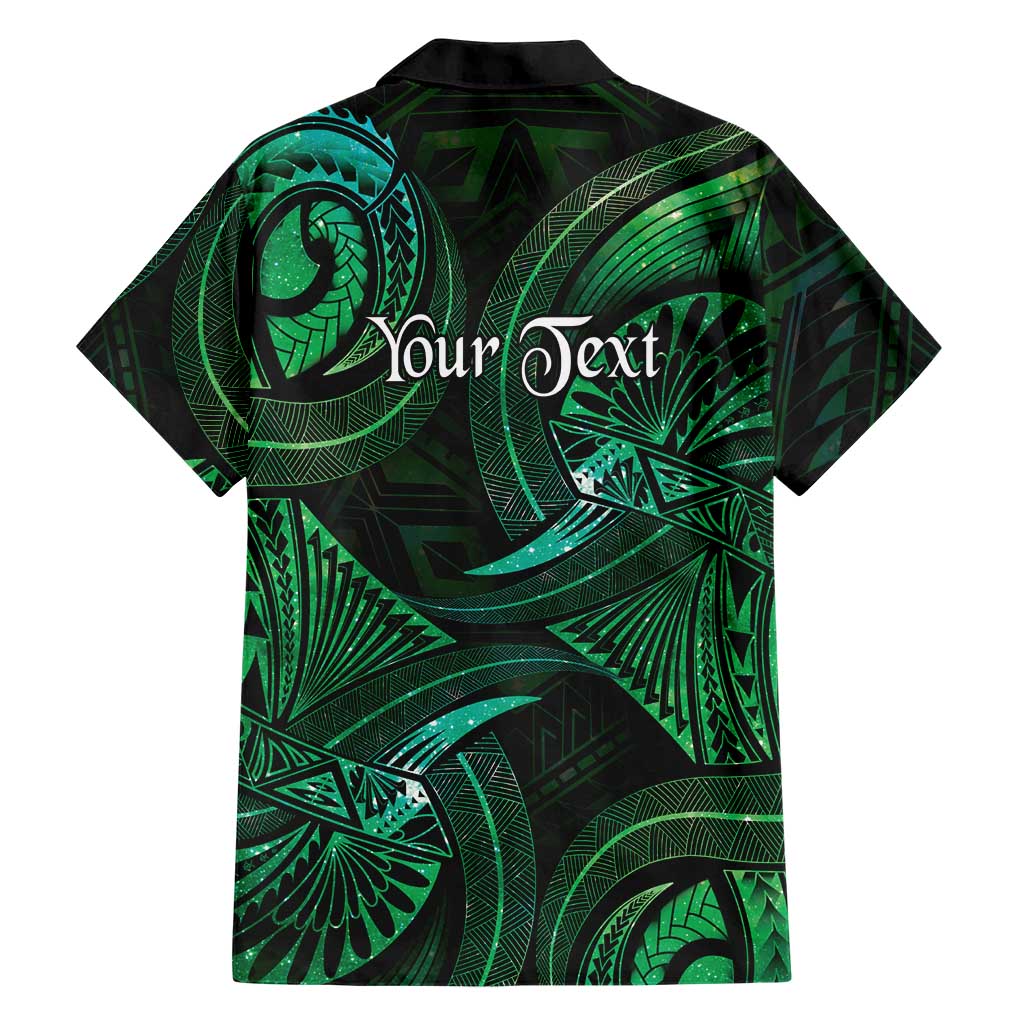 Personalised Polynesia Zodiac Taurus Family Matching Summer Maxi Dress and Hawaiian Shirt Galaxy Polynesian Pattern Chest Tattoo Style