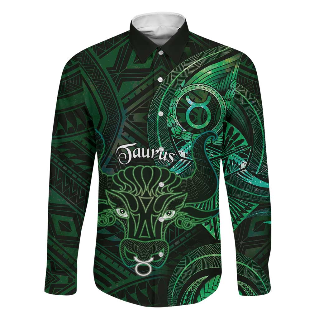 Personalised Polynesia Zodiac Taurus Family Matching Summer Maxi Dress and Hawaiian Shirt Galaxy Polynesian Pattern Chest Tattoo Style