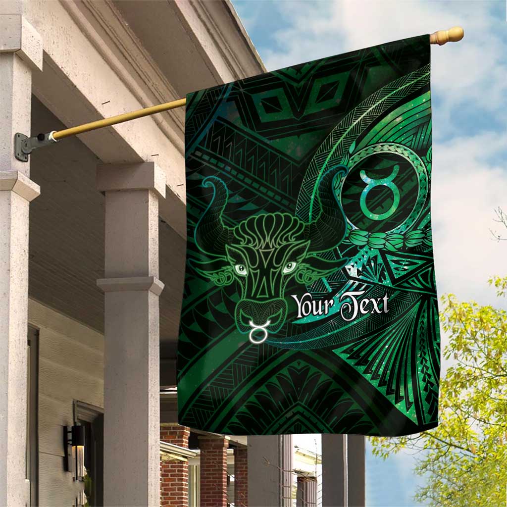 Personalised Polynesia Zodiac Taurus Garden Flag Galaxy Polynesian Pattern Chest Tattoo Style