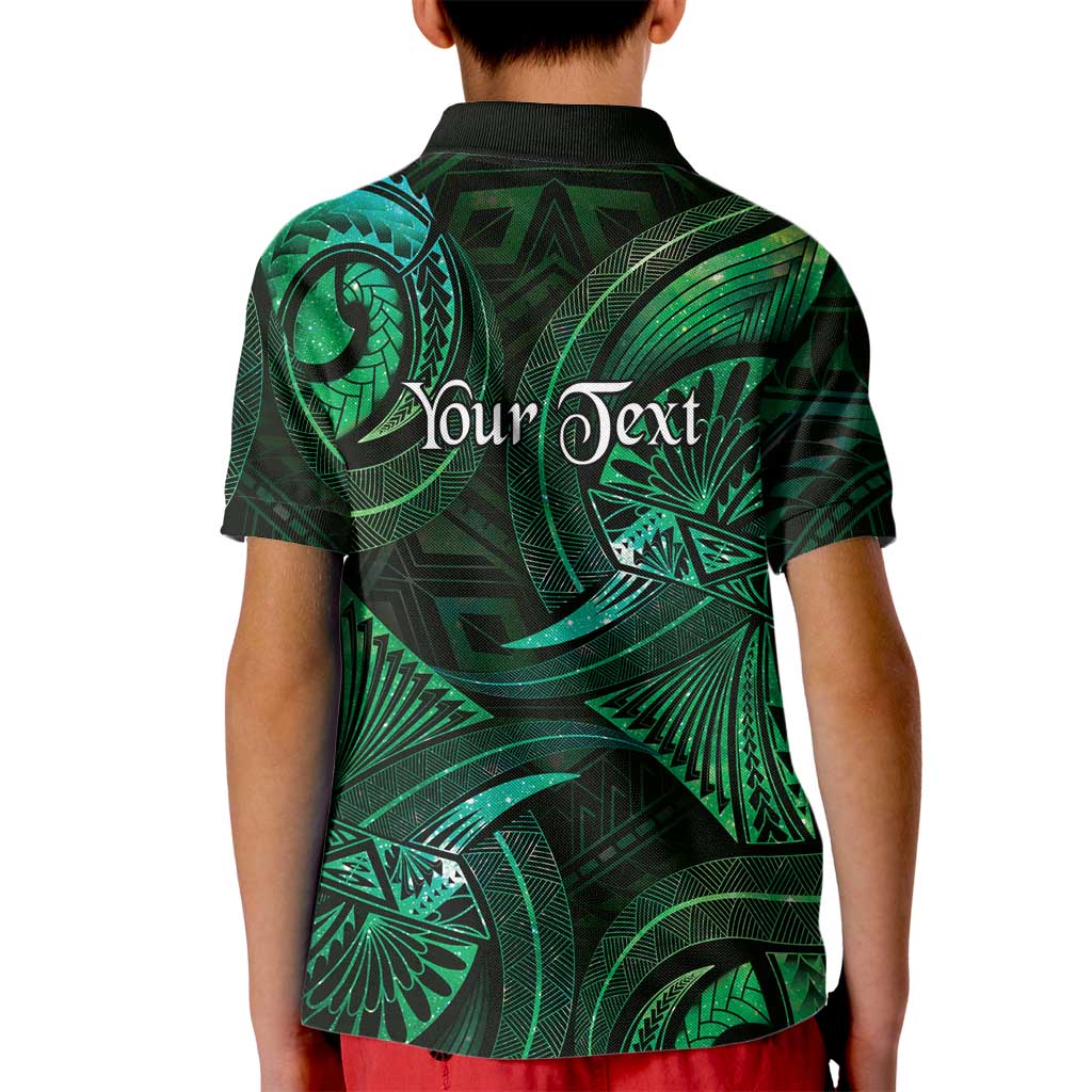 Personalised Polynesia Zodiac Taurus Kid Polo Shirt Galaxy Polynesian Pattern Chest Tattoo Style LT14 - Polynesian Pride