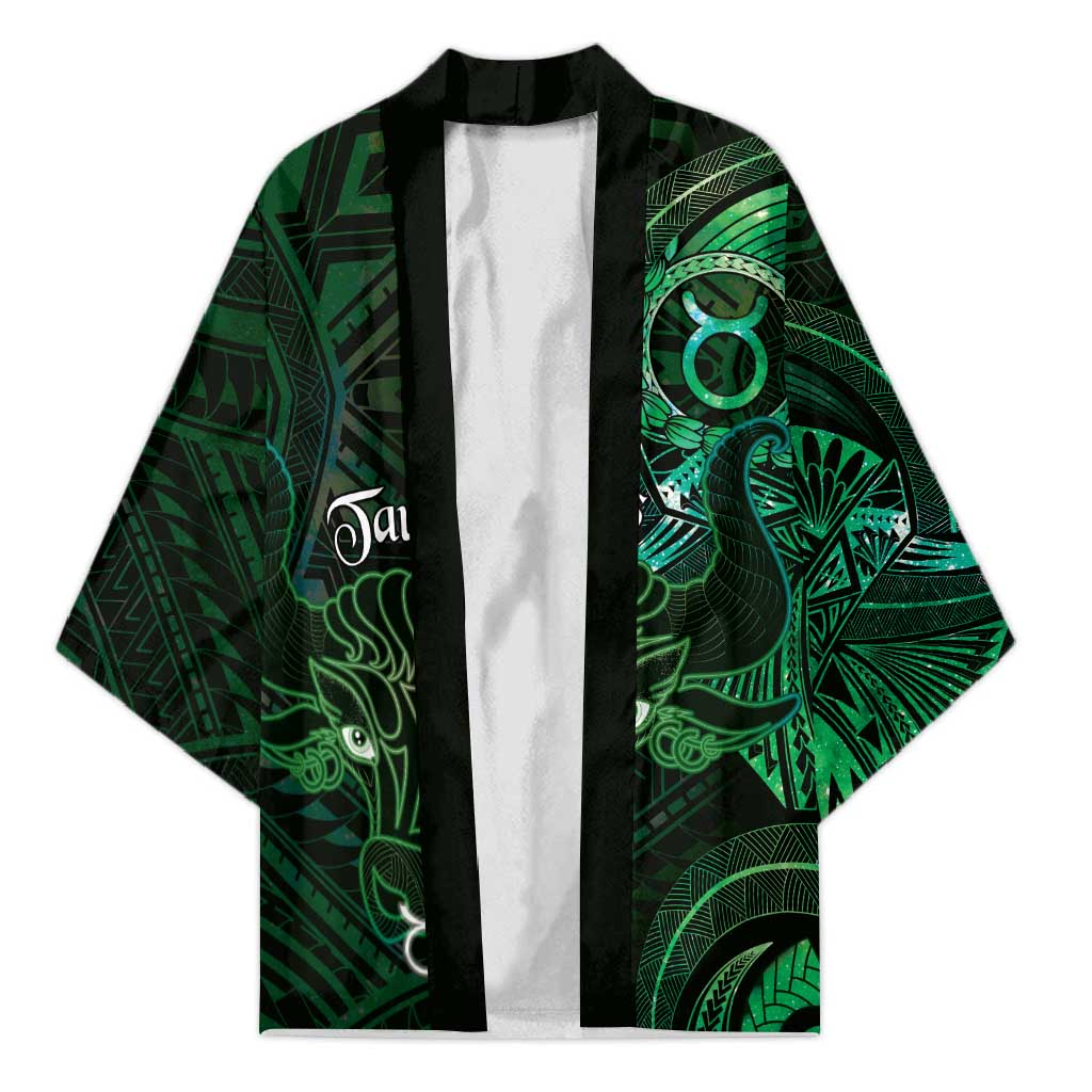 Personalised Polynesia Zodiac Taurus Kimono Galaxy Polynesian Pattern Chest Tattoo Style LT14 Unisex Green - Polynesian Pride