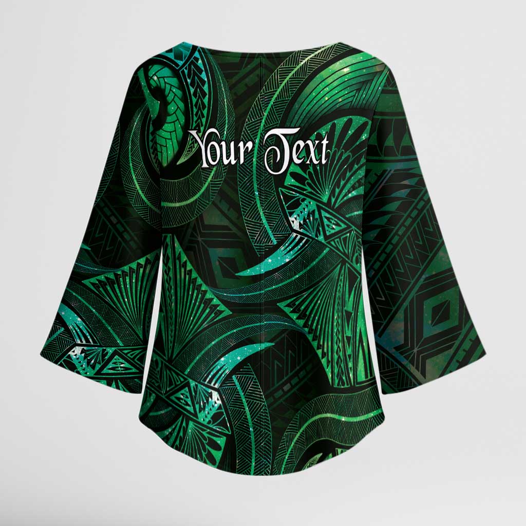 Personalised Polynesia Zodiac Taurus Kimono Sleeve Blouse Galaxy Polynesian Pattern Chest Tattoo Style LT14 - Polynesian Pride