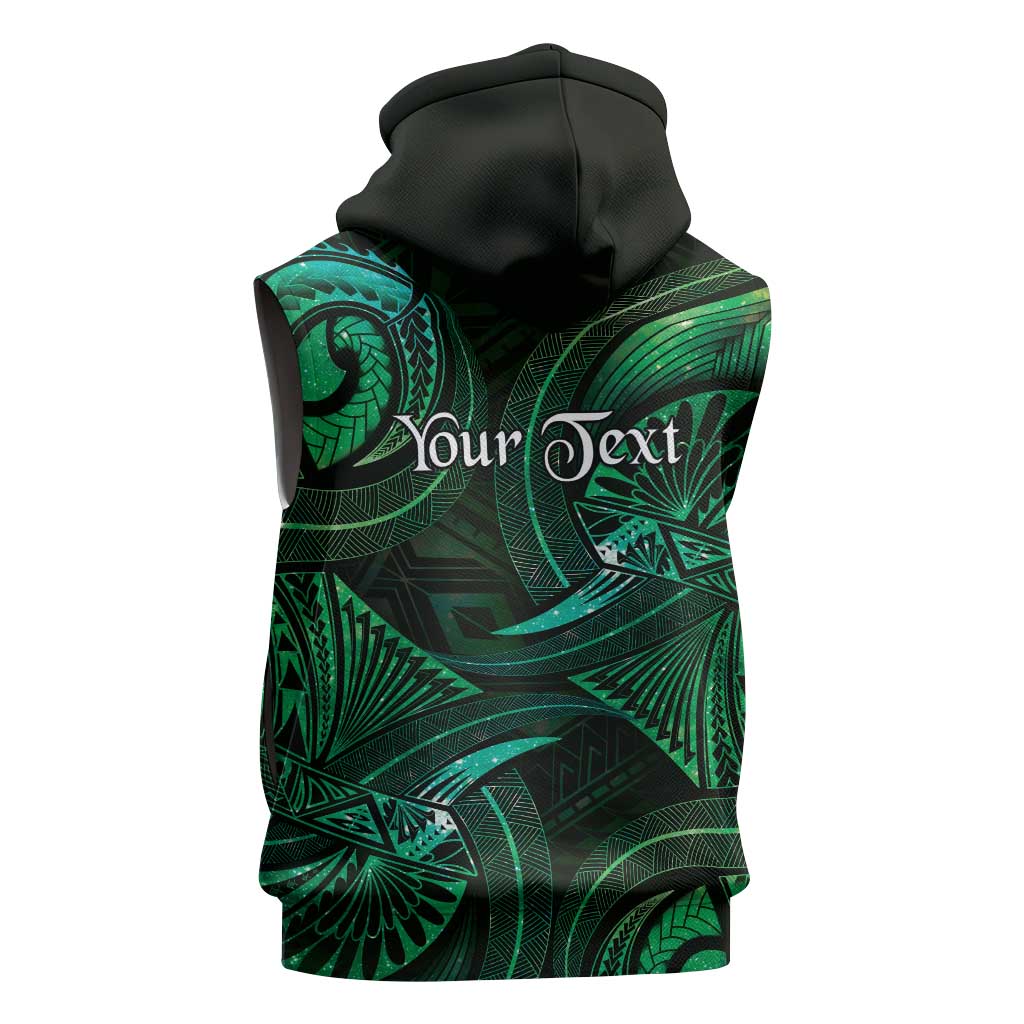 Personalised Polynesia Zodiac Taurus Sleeveless Hoodie Galaxy Polynesian Pattern Chest Tattoo Style LT14 - Polynesian Pride