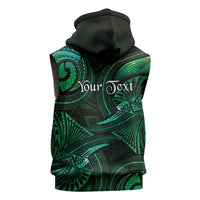Personalised Polynesia Zodiac Taurus Sleeveless Hoodie Galaxy Polynesian Pattern Chest Tattoo Style LT14 - Polynesian Pride