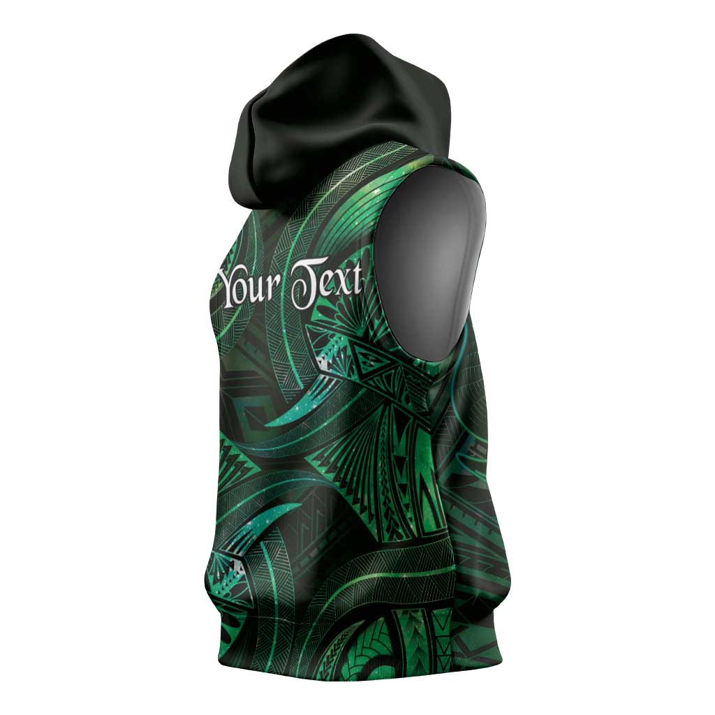 Personalised Polynesia Zodiac Taurus Sleeveless Hoodie Galaxy Polynesian Pattern Chest Tattoo Style LT14 - Polynesian Pride