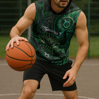 Personalised Polynesia Zodiac Taurus Sleeveless Hoodie Galaxy Polynesian Pattern Chest Tattoo Style LT14 - Polynesian Pride