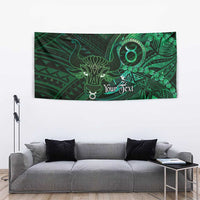 Personalised Polynesia Zodiac Taurus Tapestry Galaxy Polynesian Pattern Chest Tattoo Style