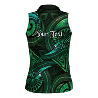 Personalised Polynesia Zodiac Taurus Women Sleeveless Polo Shirt Galaxy Polynesian Pattern Chest Tattoo Style LT14 - Polynesian Pride