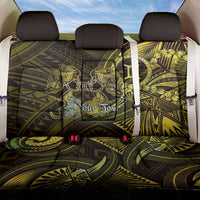Personalised Polynesia Zodiac Gemini Back Car Seat Cover Galaxy Polynesian Pattern Chest Tattoo Style LT14 One Size Yellow - Polynesian Pride