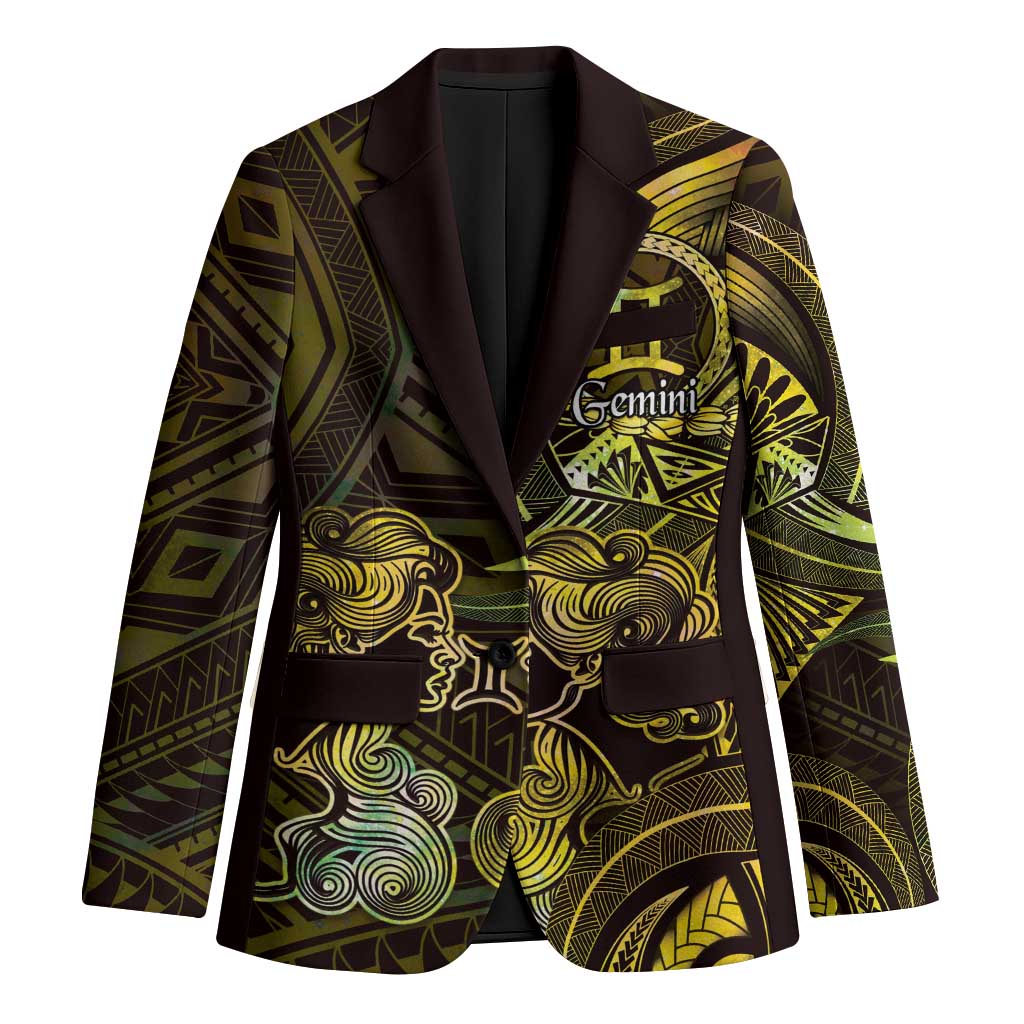 Personalised Polynesia Zodiac Gemini Blazer Galaxy Polynesian Pattern Chest Tattoo Style