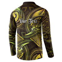 Personalised Polynesia Zodiac Gemini Button Sweatshirt Galaxy Polynesian Pattern Chest Tattoo Style