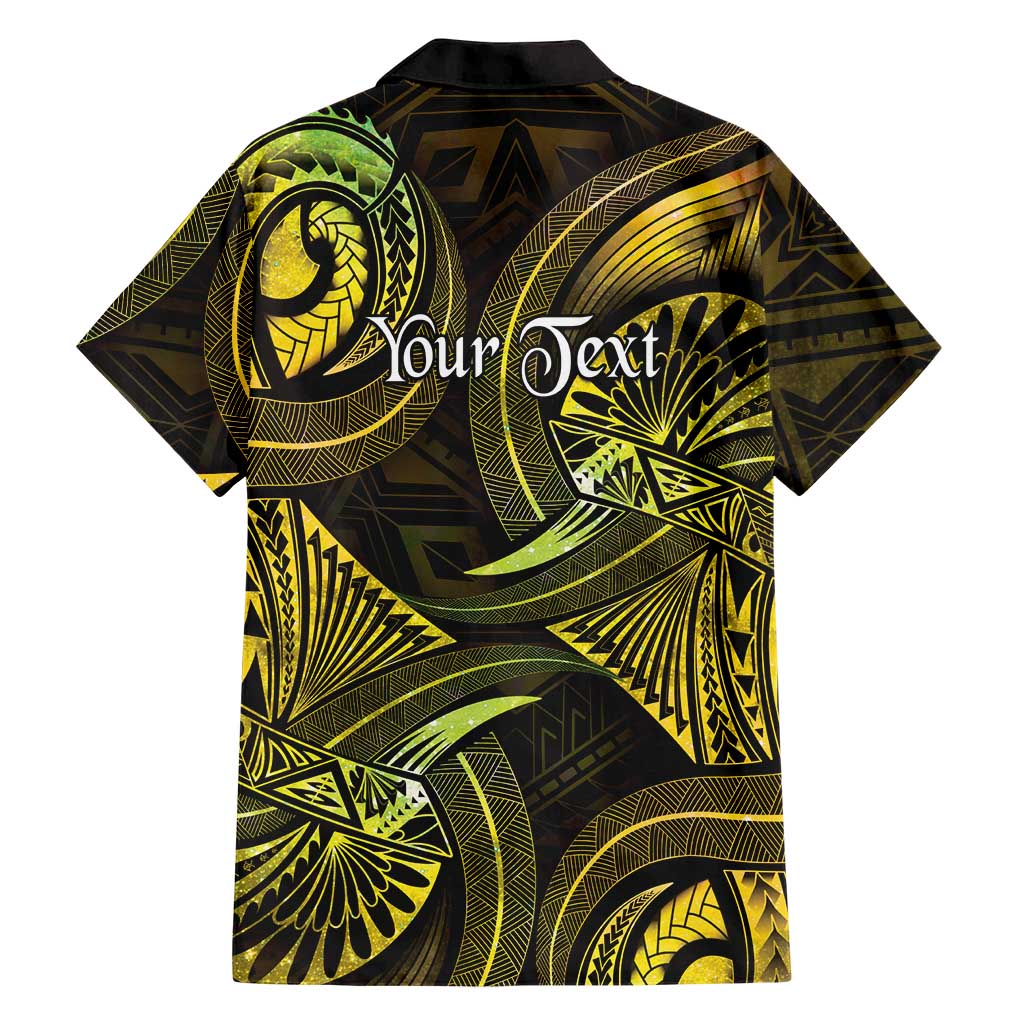 Personalised Polynesia Zodiac Gemini Family Matching Off Shoulder Maxi Dress and Hawaiian Shirt Galaxy Polynesian Pattern Chest Tattoo Style