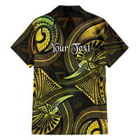 Personalised Polynesia Zodiac Gemini Family Matching Off Shoulder Maxi Dress and Hawaiian Shirt Galaxy Polynesian Pattern Chest Tattoo Style