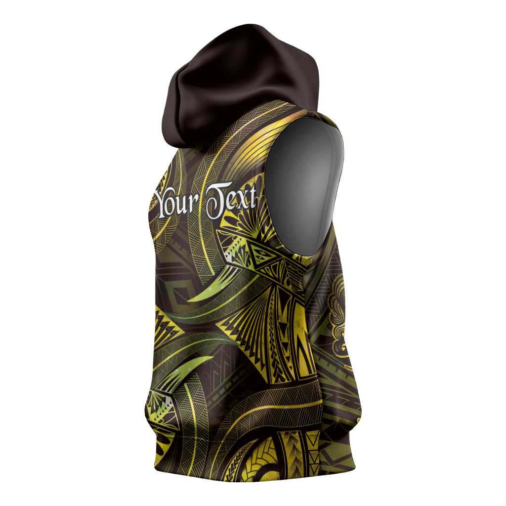 Personalised Polynesia Zodiac Gemini Sleeveless Hoodie Galaxy Polynesian Pattern Chest Tattoo Style LT14 - Polynesian Pride