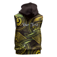 Personalised Polynesia Zodiac Gemini Sleeveless Zip Hoodie Galaxy Polynesian Pattern Chest Tattoo Style LT14 - Polynesian Pride