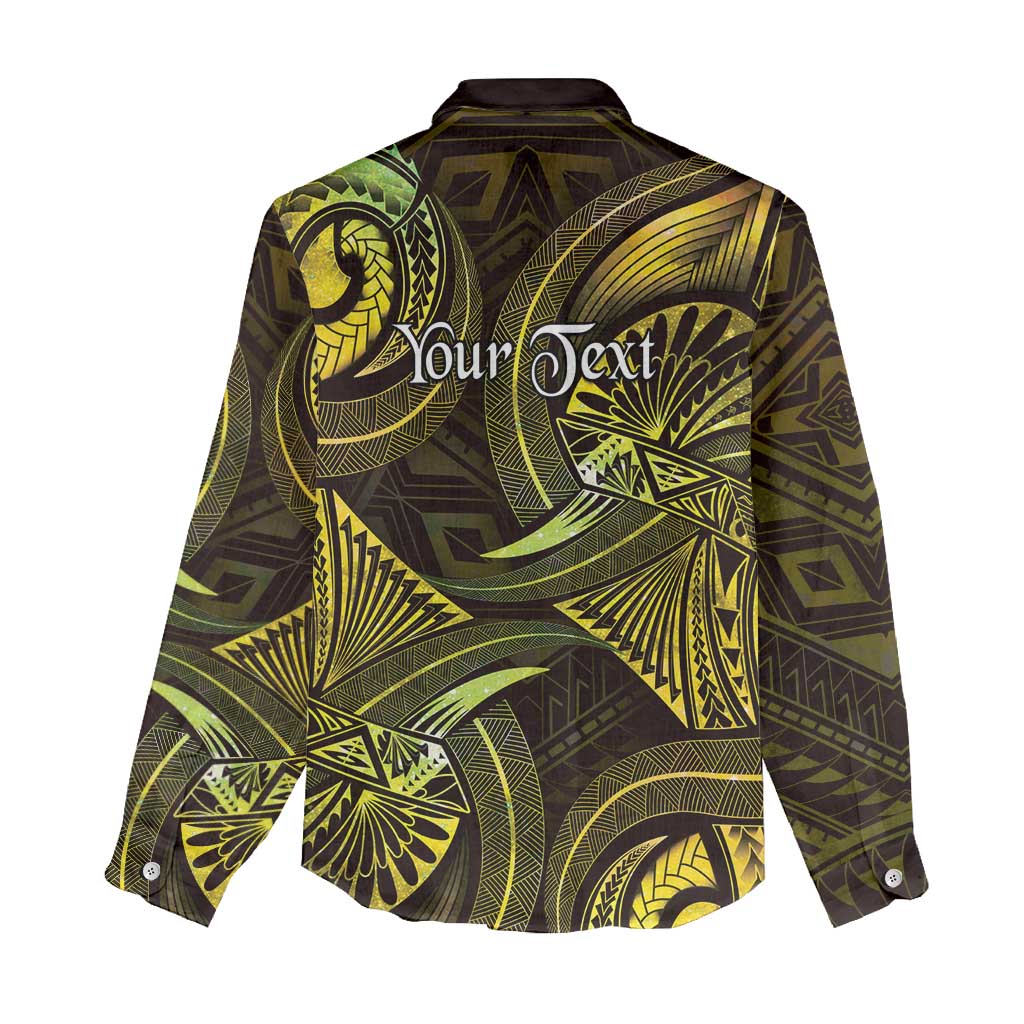 Personalised Polynesia Zodiac Gemini Women Casual Shirt Galaxy Polynesian Pattern Chest Tattoo Style