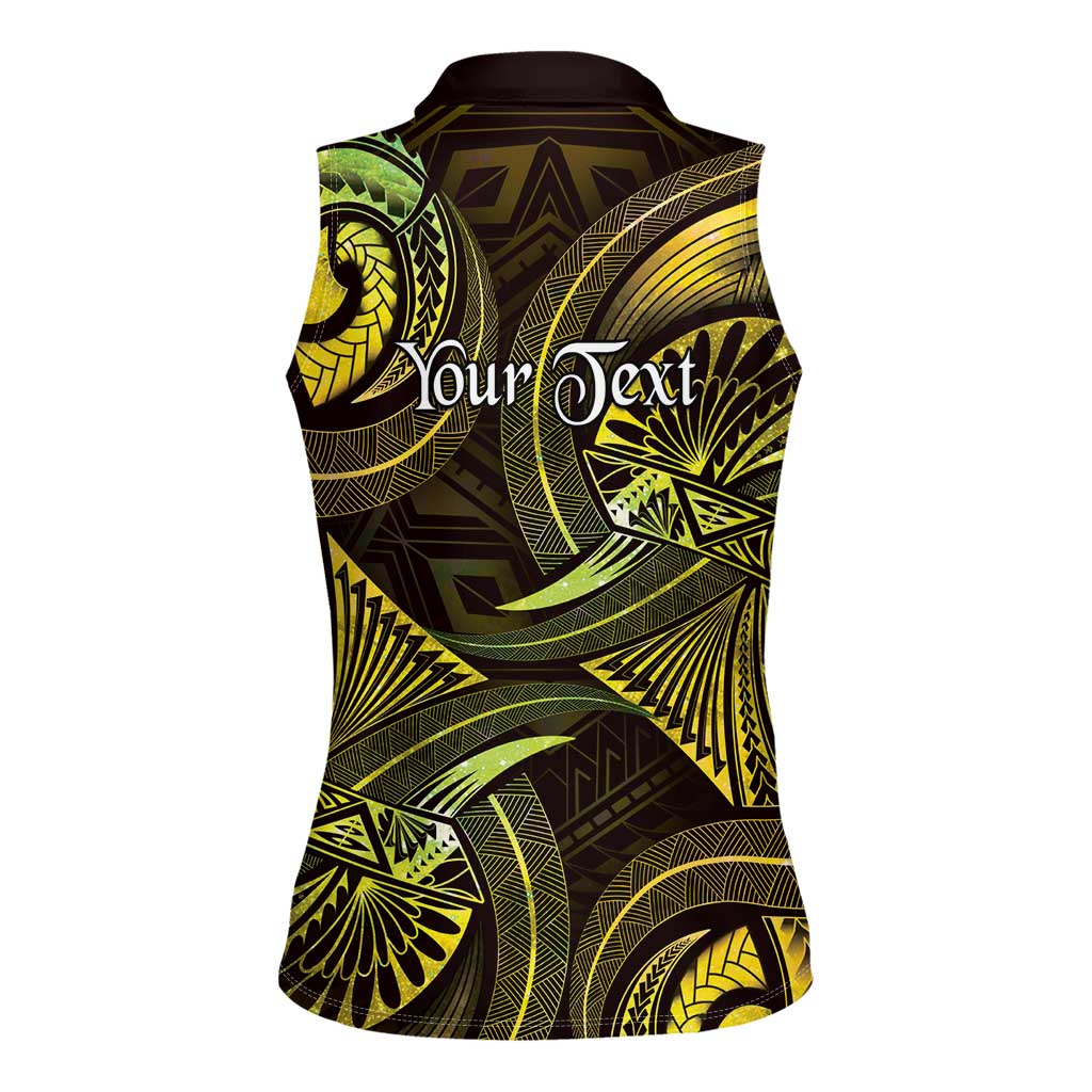 Personalised Polynesia Zodiac Gemini Women Sleeveless Polo Shirt Galaxy Polynesian Pattern Chest Tattoo Style LT14 - Polynesian Pride