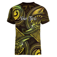 Personalised Polynesia Zodiac Gemini Women V-Neck T-Shirt Galaxy Polynesian Pattern Chest Tattoo Style LT14 - Polynesian Pride