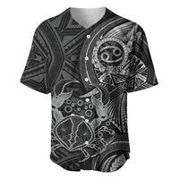 Personalised Polynesia Zodiac Cancer Baseball Jersey Galaxy Polynesian Pattern Chest Tattoo Style