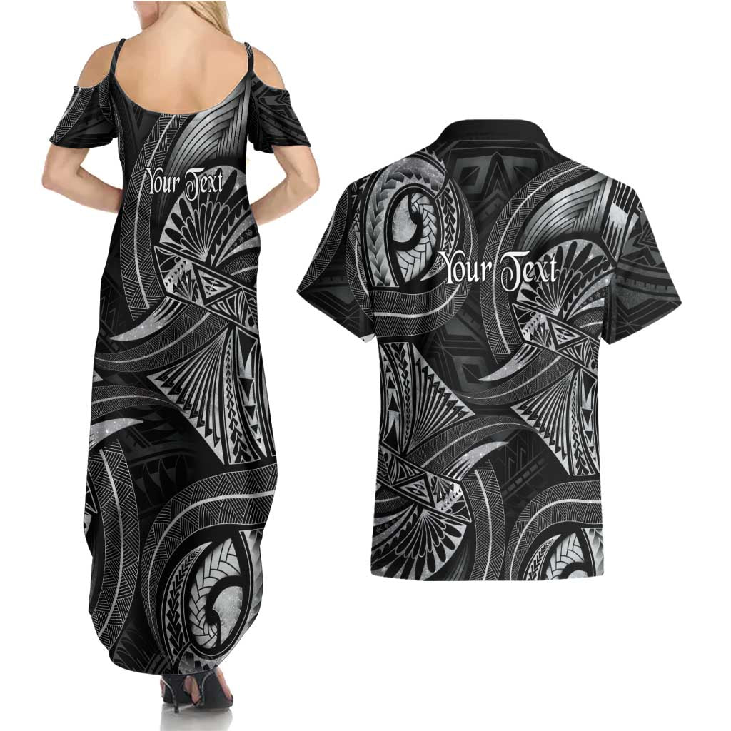 Personalised Polynesia Zodiac Cancer Couples Matching Summer Maxi Dress and Hawaiian Shirt Galaxy Polynesian Pattern Chest Tattoo Style LT14 - Polynesian Pride