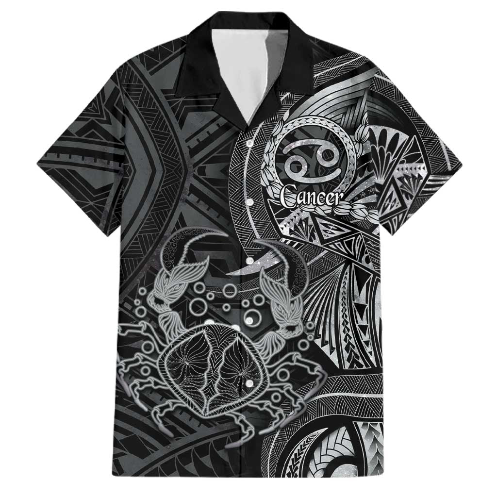 Personalised Polynesia Zodiac Cancer Family Matching Long Sleeve Bodycon Dress and Hawaiian Shirt Galaxy Polynesian Pattern Chest Tattoo Style