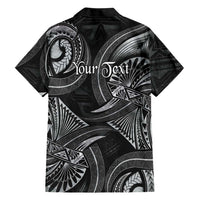 Personalised Polynesia Zodiac Cancer Family Matching Long Sleeve Bodycon Dress and Hawaiian Shirt Galaxy Polynesian Pattern Chest Tattoo Style