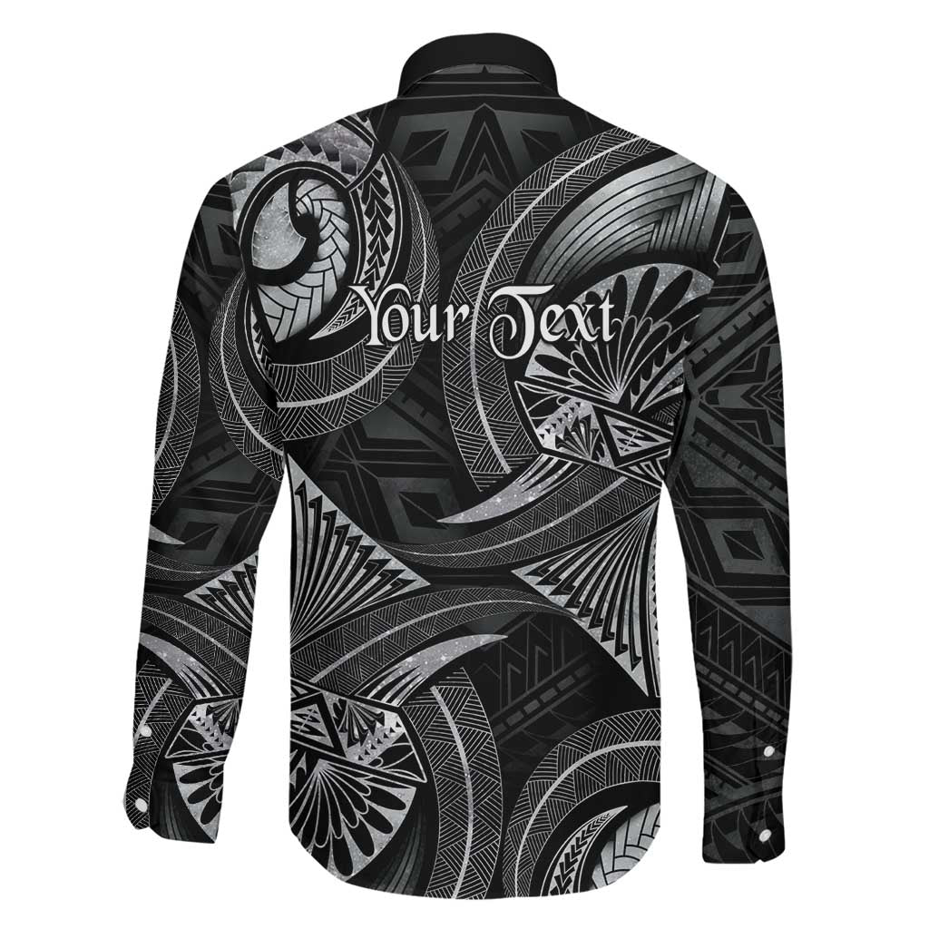 Personalised Polynesia Zodiac Cancer Family Matching Long Sleeve Bodycon Dress and Hawaiian Shirt Galaxy Polynesian Pattern Chest Tattoo Style