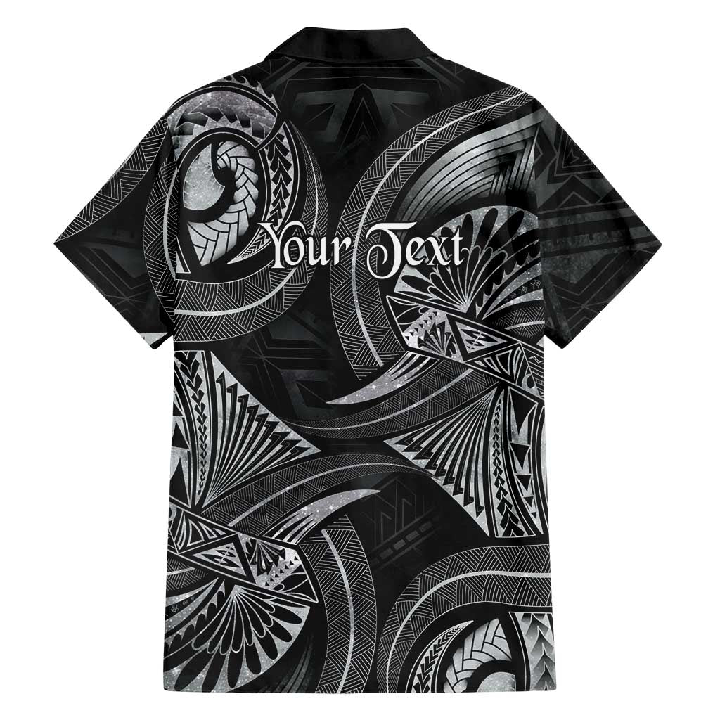 Personalised Polynesia Zodiac Cancer Family Matching Off The Shoulder Long Sleeve Dress and Hawaiian Shirt Galaxy Polynesian Pattern Chest Tattoo Style
